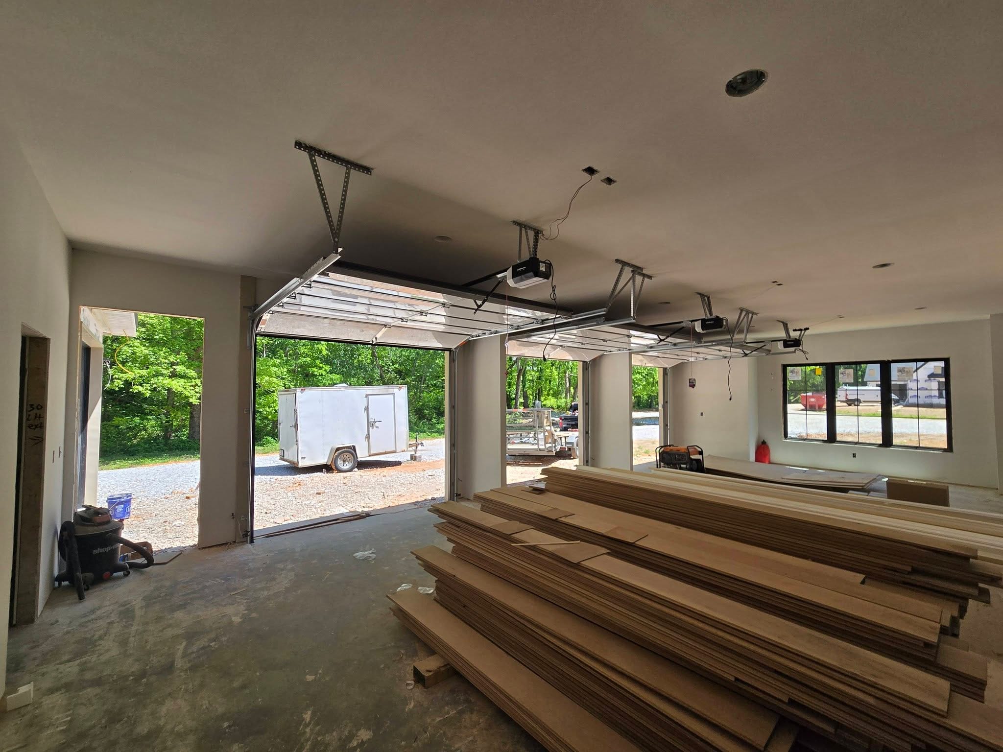 Residential garage door installation